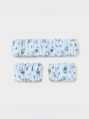 💙 Self Care Spa Set in Blue – Headband + Wristbands 💙